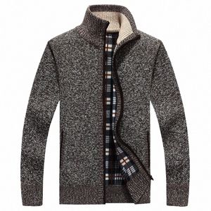 Suéter de punto para hombre Cardigan Abrigo Casual Piel sintética Suéter de lana Chaquetas Hombres Suéter de punto Más tamaño Cálido Cardigan t9oh #