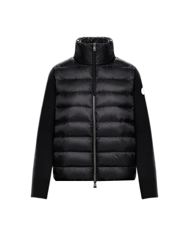 Arm Badge Womens Down Jacket Stand krage kvinnor pknit jacka stickade ärmar ner jackor vinter varm kappstorlek s-l