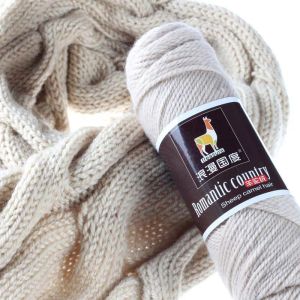 Hilo de bricolaje grueso de punto grueso lana gruesa todo el suéter de color tejido de tejido voluminoso crochet al por mayor 100g camello alpaca mano