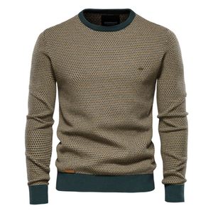 Haut tricoté pour hommes, bas du commerce extérieur, automne et hiver, col rond, pull personnalisé pour hommes