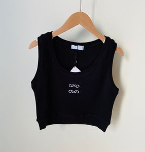 Gebreid geborduurd designer-T-shirt voor dames, yogasporttanktop 39227 795 374