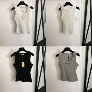 Gebreide vrouwen vest tanktops ontwerper zomer slanke breis tanks letters sexy singlets camis top