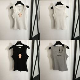 Gebreide vrouwen Vest Tanktops Luxe ontwerper Zomer slanke breis tanks letters sexy singlets camis top