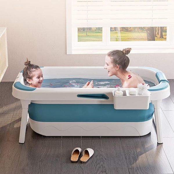Tricoting pliant grande baignoire portable adultes pliable corps complet confortable salle de bain mobile surdimension