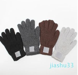 Gants à tricoter lettre de mode d'hiver coupe-vent tricot gants de cyclisme en plein air gants complets