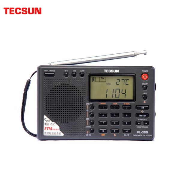 Knitting Tecsun PL 380 DSP Professional Radio FM/LW/SW/MW Digital Portable Banda completa Stereo Good Sound Quality Repiver como regalo para los padres