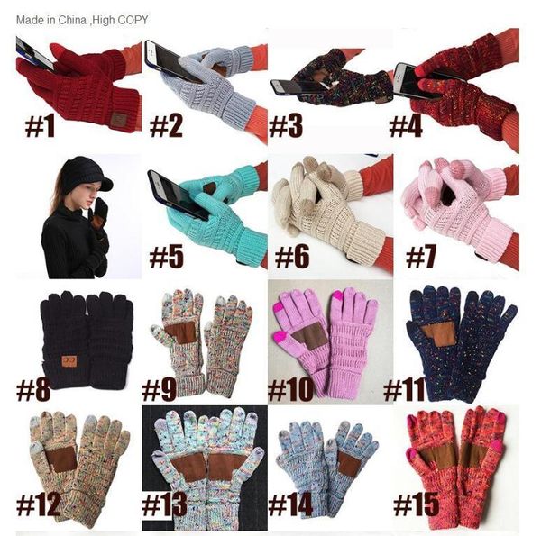 Guantes capacitivos de punto con pantalla táctil para mujer, Guante de Lana cálido de Invierno, antideslizante, regalos de Navidad, Guante De Lana Calido De Invierno