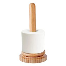 Hauteur de balle de fil en tricot Holder de fil en bois Bobine de bobine de bureau pour le crochet en bois rotatif en bois en bois de rangement