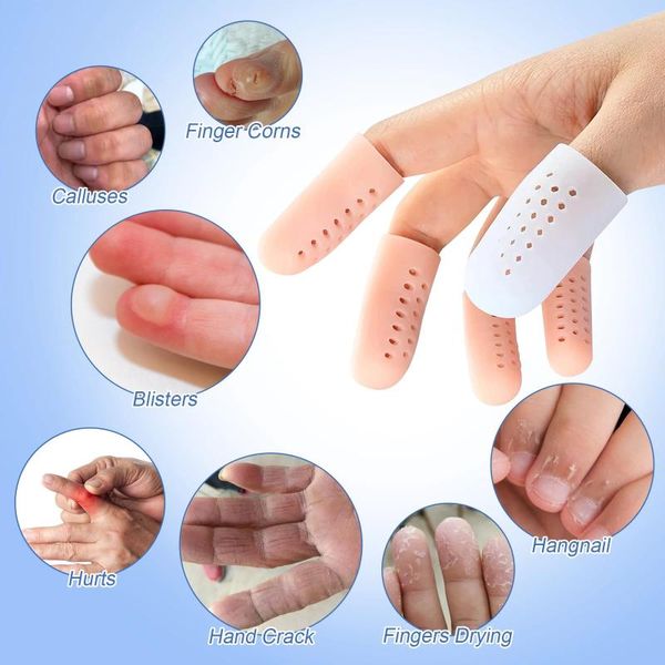 Couteaux 12 pièces protecteur d'orteils respirant Anti-meulage outils de soins des pieds lavable Silicone femmes hommes étui couvre Fitness Camping