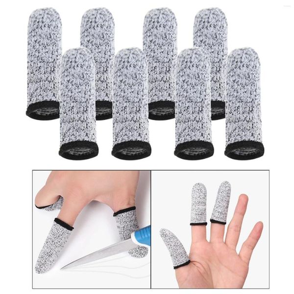 Cuchillos de seguridad reutilizables HPPE, cunas para dedos, guantes resistentes a cortes, fundas extensoras de vida para pulgar completo, regalos de jardinería, 8 Uds.