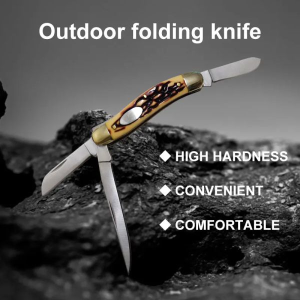 Couteaux Advanced Outdoor Multifonctionnel en acier inoxydable couteau pliable, lame durcie parfaite pour le camping et la survie dans la nature