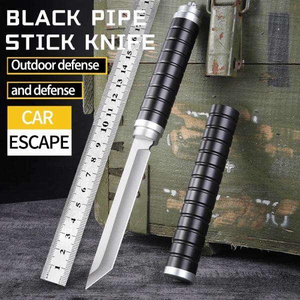 Cuchillos de defensa de vehículos negros arma de defensa al aire libre cuchillo de caza cuchillo de supervivencia cuchillo de cuchilla fija cuchillo mediano cuchillo táctico