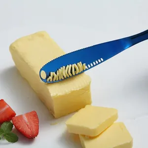 Couteaux couteau à beurre coupe-fromage avec trou confiture multifonction couleur essuyer crème pain Gadgets de cuisine vaisselle