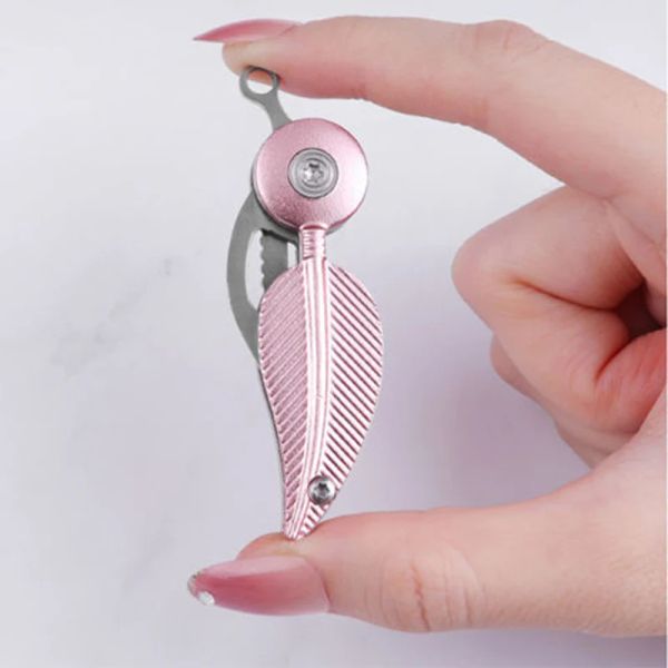 Couteaux créatifs plumes pliantes couteau pliant mignon gadget poche couteau fille fille autodéfense extérieur couteau à fruit keychain mini couteau de cuisine outils