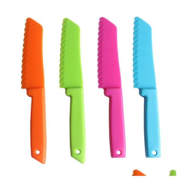 Couteaux pour le pain Lete Couteau de cuisine Enfants Chef Cuisson Fruits Plastique Safe Enfants Paring Sawtooth Cutter Sn2295 Drop Livraison Accueil G Dhz8N