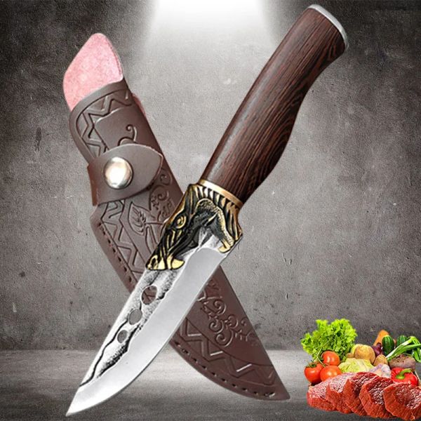 Couteaux Forgod Offing Peeling Knife Meat FriuT Cutain Cleaver Utility Séliquant Pariage Couteaux Barbecue Céf