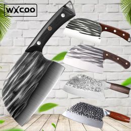 Couteaux Couteau à viande forgé à la main, couteau de boucher, couteau à découper les os en acier à haute teneur en carbone, double usage, coupe de Chef pour barbecue en plein air