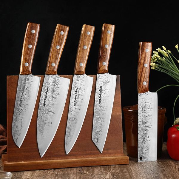 Ensemble de couteaux japonais, Chef Santoku, couteau à saumon, tranchage et épluchage, couteau à filet de poisson en acier inoxydable, couperet de cuisine 15 pièces