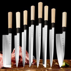 Couteaux Sashimi Japonais Salmon Couteau professionnel Sushi Séliquant Couteaux Cleeur de viande tranchante Coupage Couteau Raw Knite Cuisine Chef Couteau BBQ