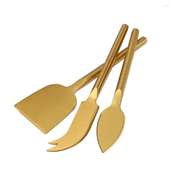 Knives Jaswehome 3pcs Gold de acero inoxidable Catantero de queso de acero inoxidable