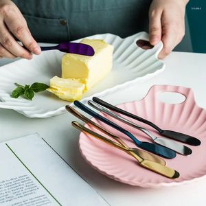 Couteaux Kichen couteau à beurre épandeur de confiture fromage Dessert couverts en acier inoxydable Toast essuyer crème coupe-pain avec trous