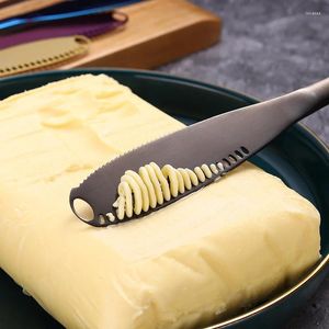 Messen Multifunctioneel botermes met gat Roestvrij staal en vork Kaas Dessert Jam Toast Brood Servies Keukengereedschap