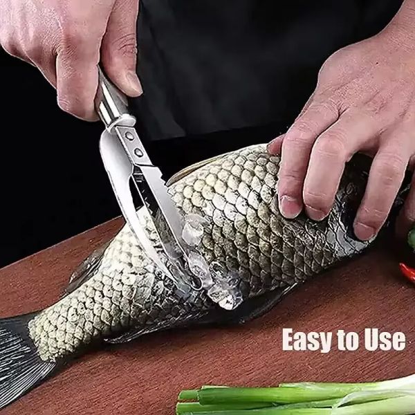 Couteaux Nouveaux 3 en 1 Échelle de poisson en acier inoxydable Échelle Scraper Sawtooth Stroting Filing Filting Cut Scrapes Dig Maw Knife