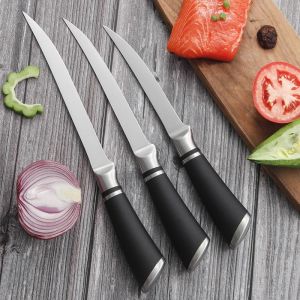 Couteaux Couteau à désosser de cuisine professionnel en acier inoxydable, Chef tranchant pour abattre le poisson et la viande, couteaux de coupe pour outil de barbecue aux fruits