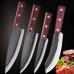 Couteaux en acier inoxydable bouchers couteaux coupés hachage de tranchage utilitaire BBQ couteau à fruits de fruits