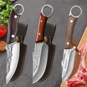 Knives de acero inoxidable carne de carnicero de cuchilla de carnicero cortando cordero cuchillo de carne de cerdo de carne de cerdo en el hogar vegetales corta bbq