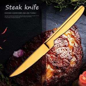 Couteaux en acier inoxydable à steak couteau de haute qualité dîner pointu de pointu