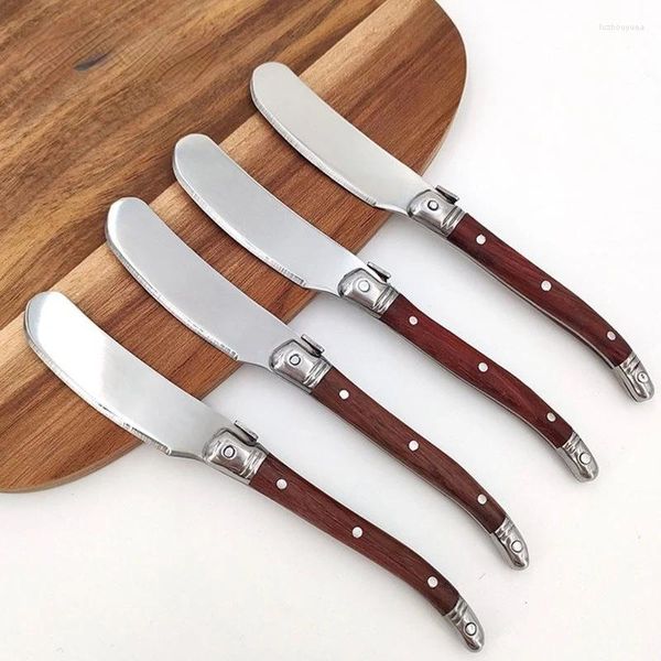 Couteaux en bois Poignée étalage de conception unique avec outil de cuisine durable.
