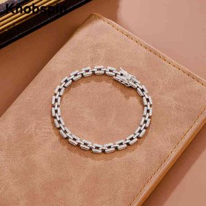 Knobspin 100% 925 Sterling Silver Chains Luxury Designer Love Bracelets Pour Femmes Accessoires De Mariage Teen Girls Fine JewelryT8CB{category}