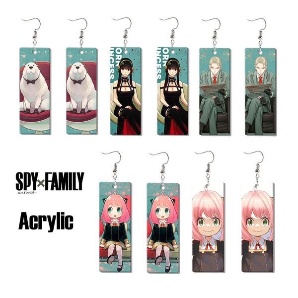 Boucles d'oreilles en acrylique avec nœud, 20 paires/lot, Anime Spy X Family, Yor Forger Anya Forger, Clip d'oreille Cosplay pour filles, bijoux de fête, vente en gros