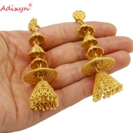 Nudo Adixyn India hueco Swing pendientes étnicos de Bollywood para mujeres Color dorado/cobre joyería Manual actividades religiosas N032911