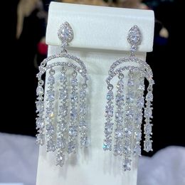 Knoop ASNORA Hoge Kwaliteit Kwastje Zirconia Naija Bruiloft Oorbellen Voor Vrouwen Mode-sieraden Meisjes Geschenken Gratis Verzending