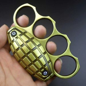 Knuckles vorm Muskmelon granaat Hand gesp vist Iron vier vingertijger boksring met auto -apparatuur Brace Defense