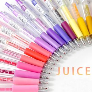 Knysna 6pcs Juice Pens Juego de 0.5 mm Morandi Highlights Color Retractable Gel Pen para escribir Dibujo de suministros de la escuela del diario