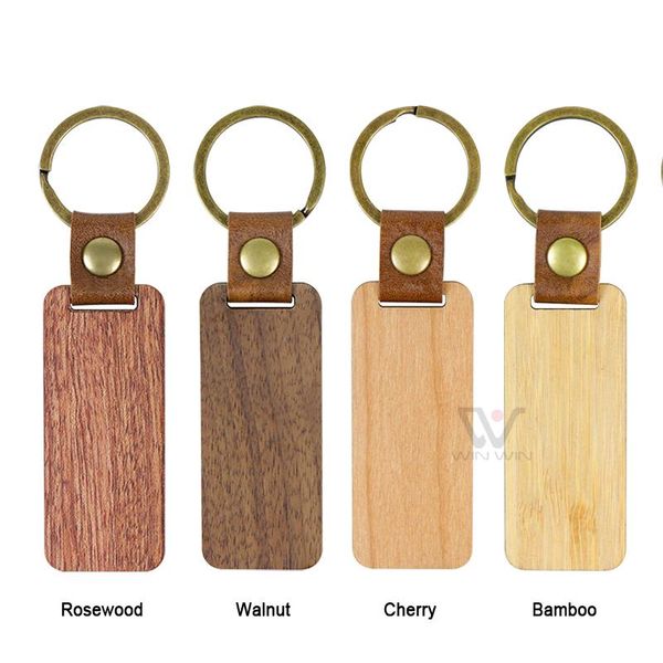 Koa Bois De Cerisier De Luxe En Bois Blanc Porte-clés Sangles Charms De Téléphone Portable Porte-clés En Cuir De Luxe Pour Les Enseignants Porte-clés En Métal De Voiture Porte-clés Porte-clés