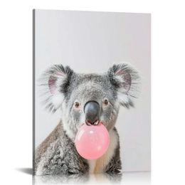 Koala, animaux mignons toile murale mur art intérieur, encadré prêt à suspendre