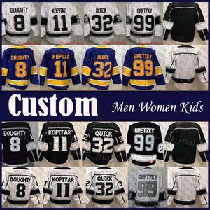 Kob 11 Anze Kopitar Kevin Fiala Hockey Jersey Custom Los Angeles Men Femmes Kids Kings Drew Doughty Adrian Kempe Blake Lizotte Mikey Anderso