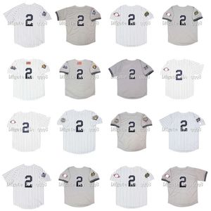 KOB 1999 World Series Vintage Derek Jeter Baseball Jerseys 2001 2000 2003 2009 White Grey Size S-4xl