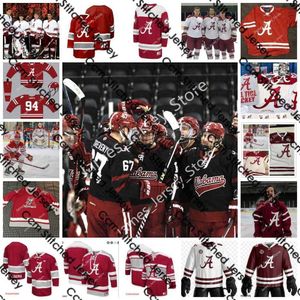 Kob 2022 NCAA Alabama Crimson Tide Stitched Hockey Jersey 9 Jacob Bests 7 Chandler Bilodeau 10 Nate Biron 96 Caelan Briere 21 John Chiarell