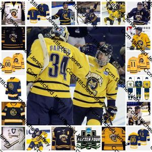 KOB 2022 NCAA Frozen Four Custom Qu Quinnipiac Bobcats Hockey Jersey 28 Liam McLinskey Jerseys 29 Cristophe Tellier 30 Dylan St. Cyr 31 NOA