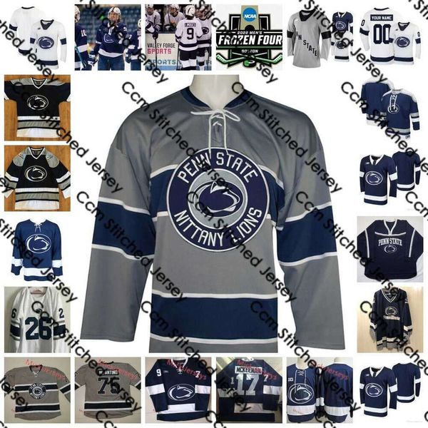 KOB 2022 NCAA Frozen Four Penn State Nittany Lions Hockey Jersey 10 Christian Sarlo 11 Ryan Kirwan 12 Ben Schoen 13 Danny Dzhaniyev 14 Ben