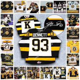 Kob Shane Wright Custom Ohl Kingst op frontenacs gestikt hockey jersey 26 Ted Nichol 37 Stephen Desrocher 20 Roland McKeown 14 Michael Mof