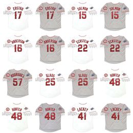 Kob Vintage 2002 15 Tim Salmon Baseball Jerseys Garret Anderson Troy Glaus 57 Francisco Rodriguez 17 Darin Erstad 9 Chone Figgins 48 Torii