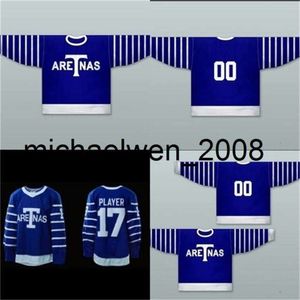 Kob Weng 1918-19 Aretnas Jersey Personaliseerde aangepaste truien met enige naam Elk nummer 100% gestikt borduurwerk s hockey jerseys