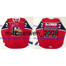 Kob Weng 2016 # 22 Nathan Mackinnon Halifax Mooseheads Jersey Chl Men Custom Weld Hockey Jersey ou Custom tout joueur pour n'importe quel nom Jerseys