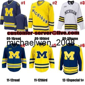 Kob Weng 2016 Nieuwe Custom Mens Dames Kids 1 Steve Racine 11 Zach Hyman NCAA MICHIGAN WOLVERINES Jerseys Goalie Cut Ice Hockey Jersey Cut Ice Hockey